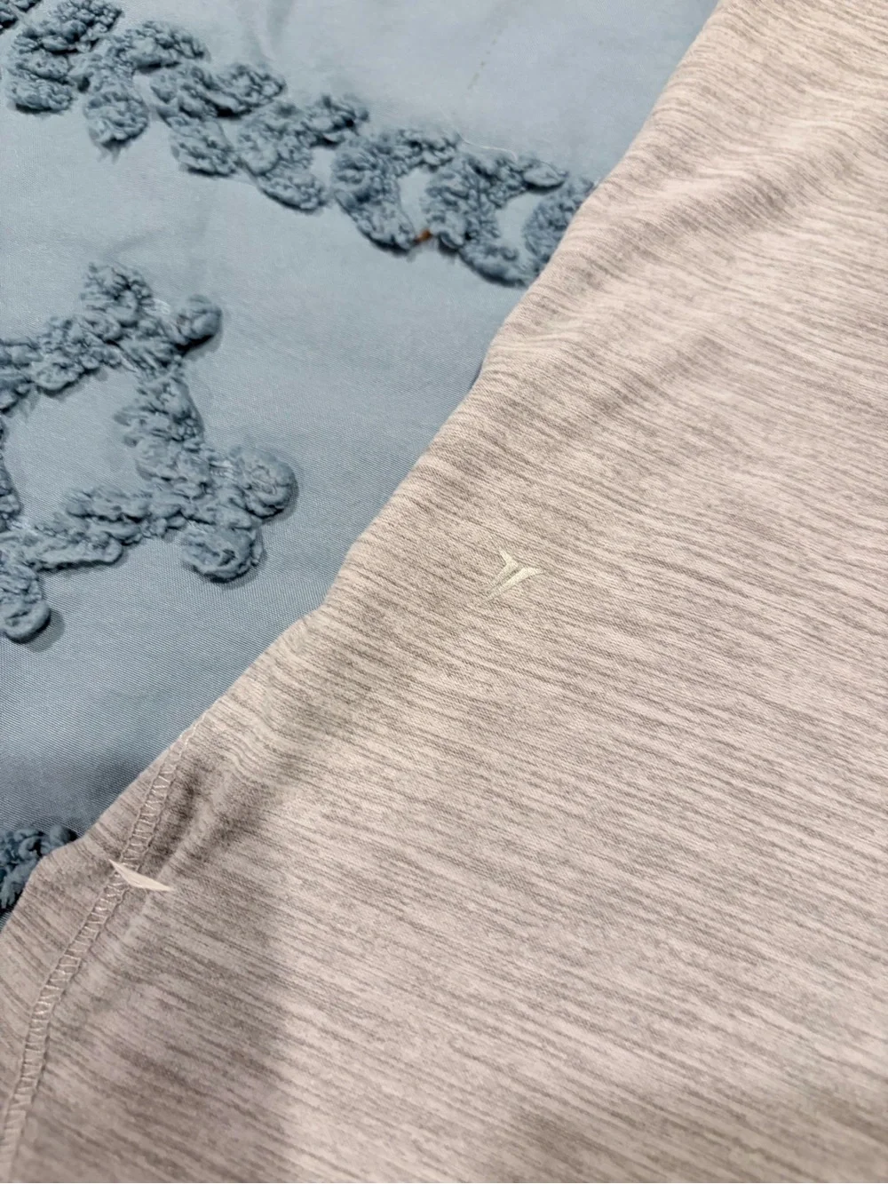 Old Navy Heather Gray Tank with Cream Trim